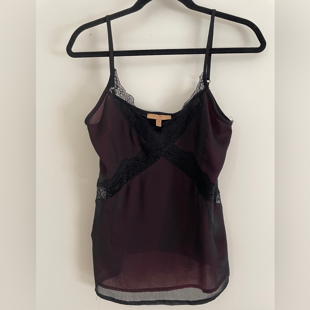 Zara Black Lace Detail Camisole
